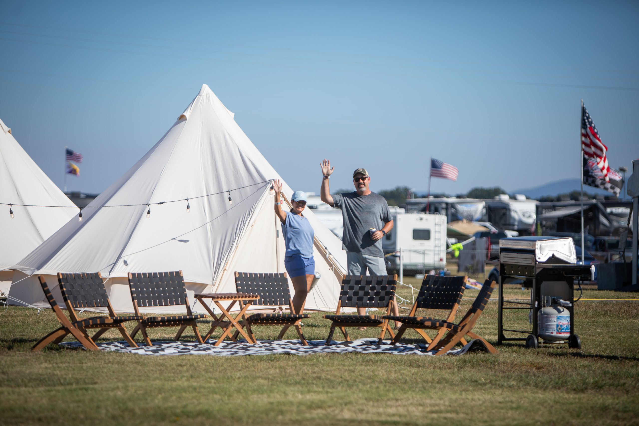 Talladega Superspeedway glamping tents