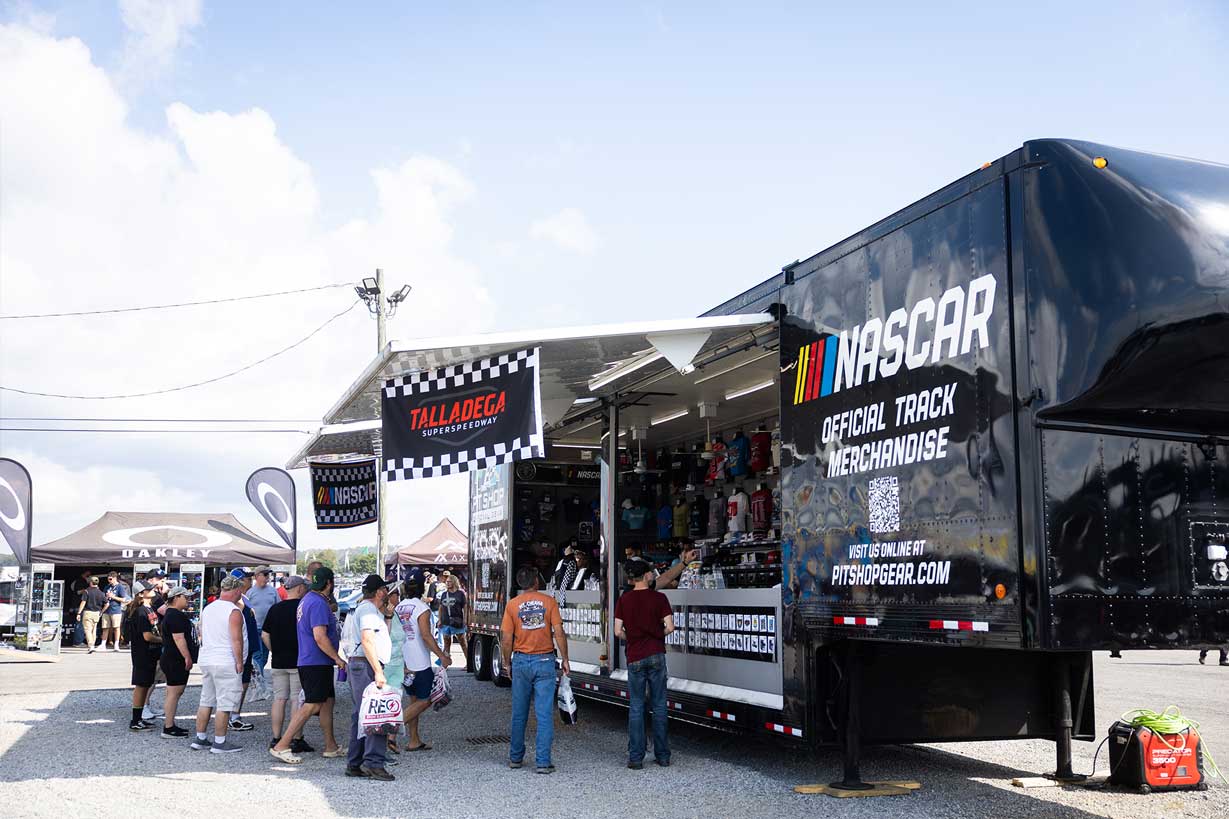 Fan Zone and midway area at Talladega Superspeedway